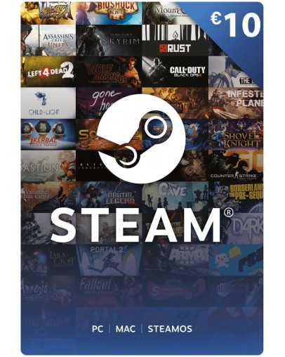 Steam predplačniška koda 10 EUR (Gift Card)