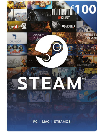 Steam predplačniška koda za 100 EUR