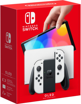 Nintendo Switch OLED z belimi kontrolerji