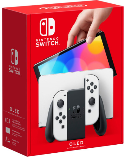 Nintendo Switch OLED z belimi kontrolerji