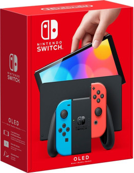 Obnovljen Nintendo Switch OLED z rdeče-modrimi kontrolerji + 2 leti garancije
