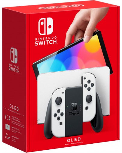 Nintendo Switch OLED z belimi kontrolerji