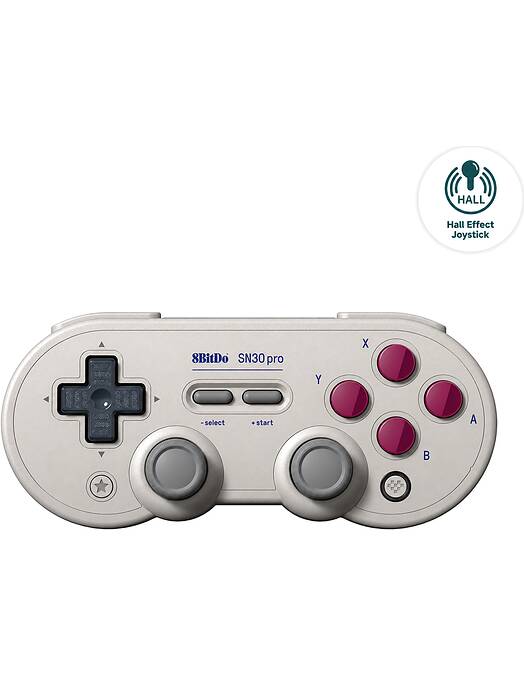 8BitDo SN30 Pro brezžični igralni plošček s Hall Effect palicami G Classic barve