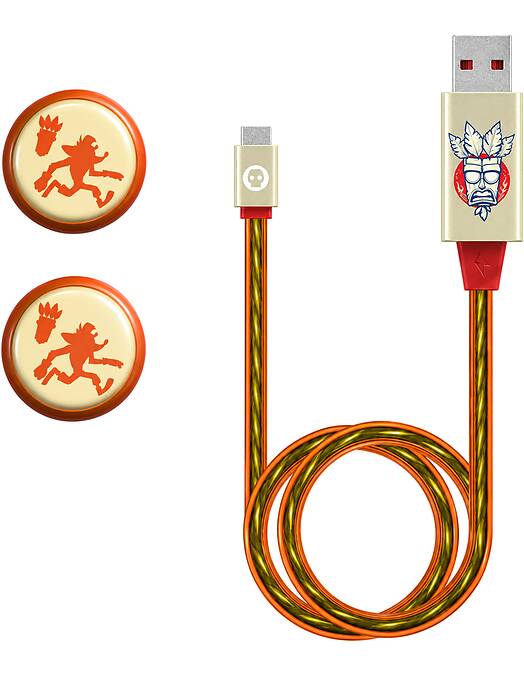 Crash Bandicoot 4 komplet LED polnilni kabel & nastavki za kontroler Numskull