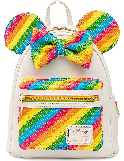 Disney mini nahrbtnik Minnie z mavričnimi bleščicami Loungefly