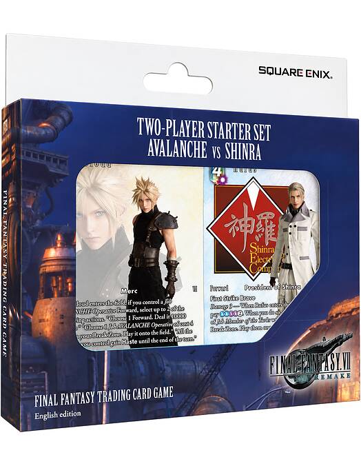 Final Fantasy TCG FFVII Remake Avalanche vs Shinra začetni komplet igralnih kart za dva igralca