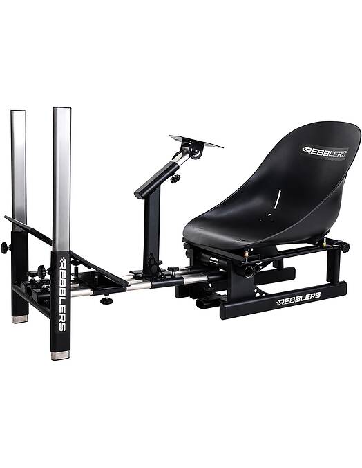 Gaming stol Rebblers Kart Racing Seat in Body Frame črne barve