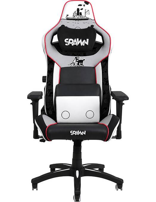 Gaming stol Spawn Steamboat Willie edition črno-bele barve