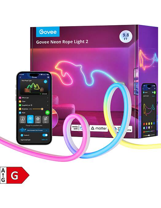 Govee Neon Rope svetlobni trak 2 dolžine 3 metre