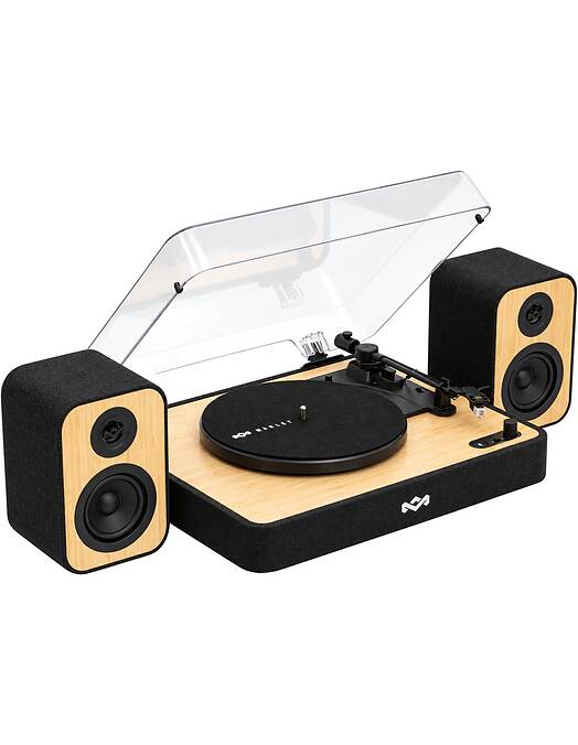 House of Marley Revolution BT brezžični gramofon s stereo zvočniki črne barve