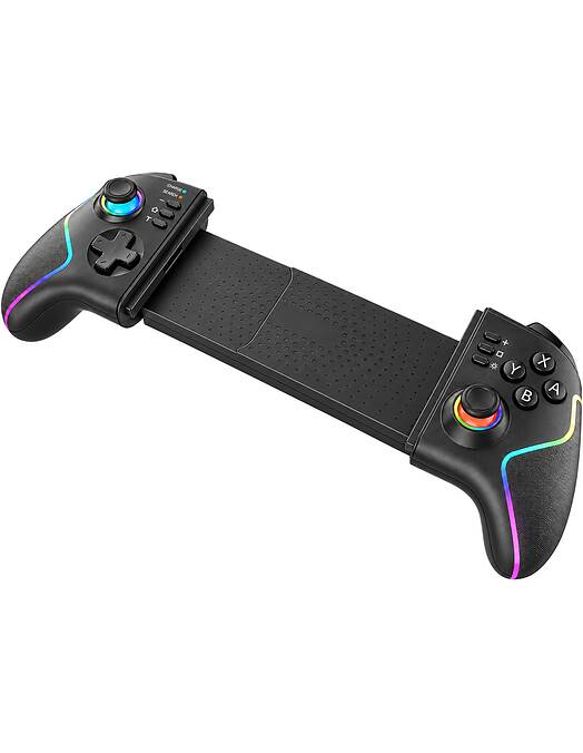 iPega brezžični igralni plošček s Hall Effect palicami in RGB osvetlitvijo črne barve za Nintendo Switch 1 & 2