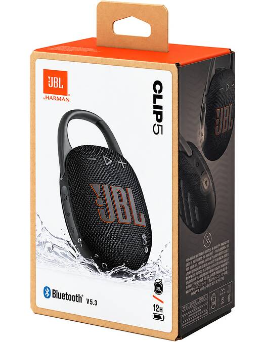 JBL Clip 5 prenosni brezžični zvočnik črne barve