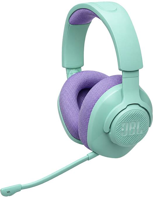 JBL Quantum 360 brezžične gaming slušalke v svetlo modri barvi