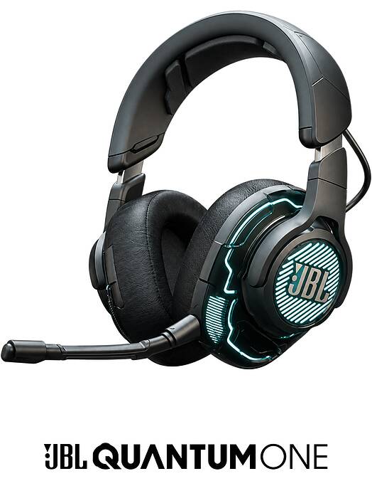 JBL Quantum One žične gaming slušalke črne barve