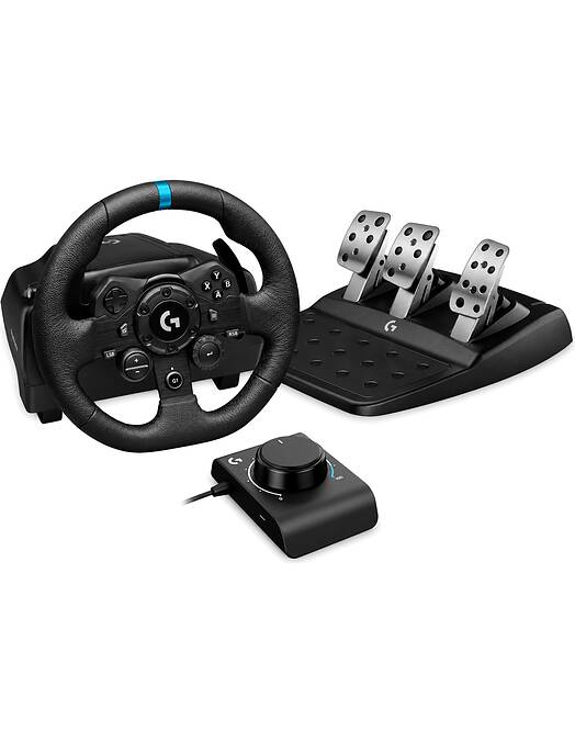 Logitech G923 dirkalni volan s pedali in Racing adapter črne barve za PS5 & PS4 & PC