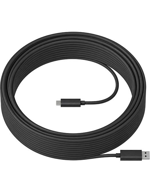 Logitech Strong Cable USB 3.2 Gen2 grafiten aktivni optični kabel 45m