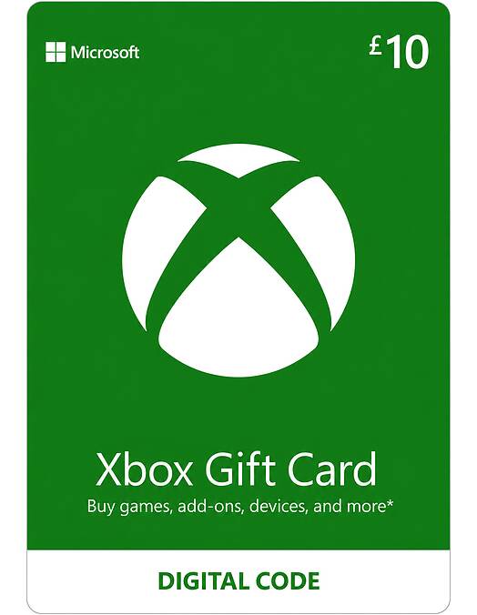 Microsoft darilna kartica za 10 GBP za Xbox in računalnik - koda na papirju
