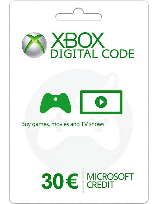 Microsoft darilna kartica za 30 EUR za Xbox in računalnik - koda na papirju