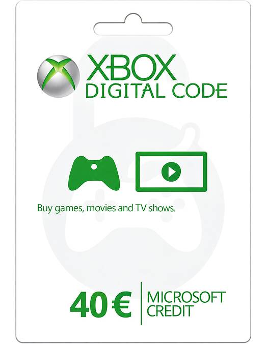 Microsoft darilna kartica za 40 EUR za Xbox in računalnik - koda na papirju