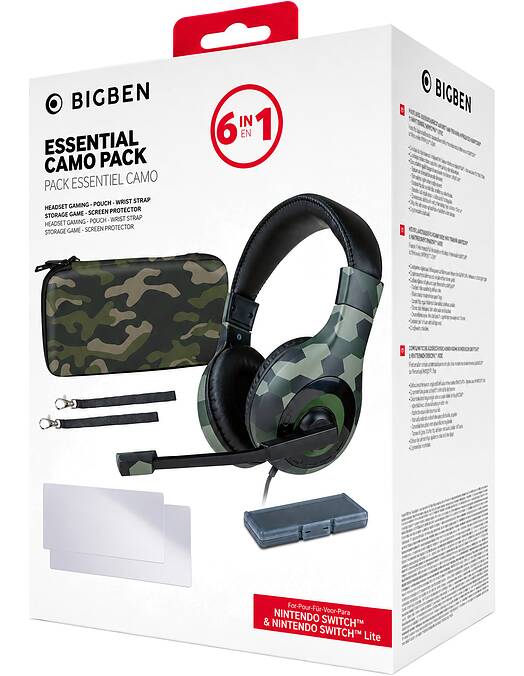 Nacon 6v1 komplet dodatkov s kamuflažnim vzorcem za Nintendo Switch & Switch Lite