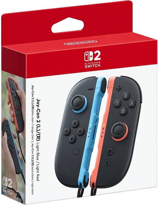 Nintendo Switch 2 dva Joy-Con kontrolerja modro-rdeče barve