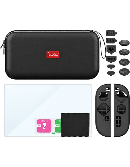 Nintendo Switch 2 tanek komplet dodatkov 9v1 s torbico in zaščitnim steklom iPega