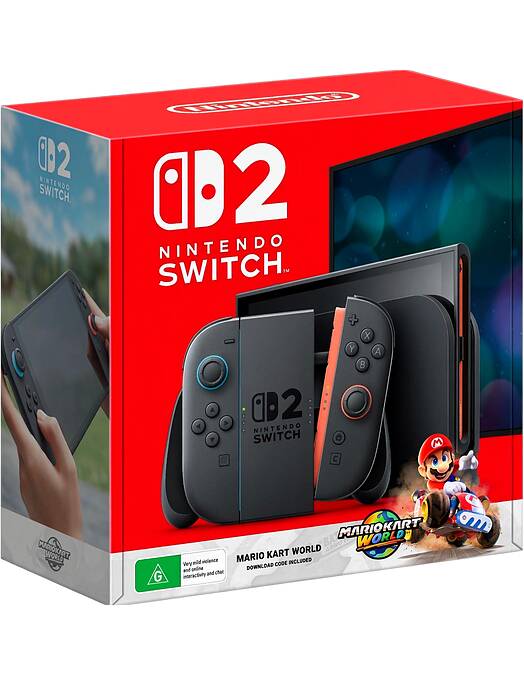 Nintendo Switch 2 z igro Mario Kart World - koda na kartončku