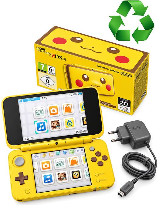 Obnovljen Nintendo New 2DS XL Pikachu Edition z originalno škatlo + 2 leti garancije