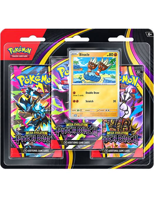 Pokemon TCG Pitch Black Binacle Blister komplet 3 paketov igralnih kart