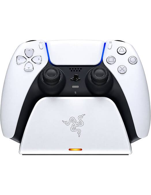 Razer hitra polnilna postaja za PlayStation 5 kontroler bele barve