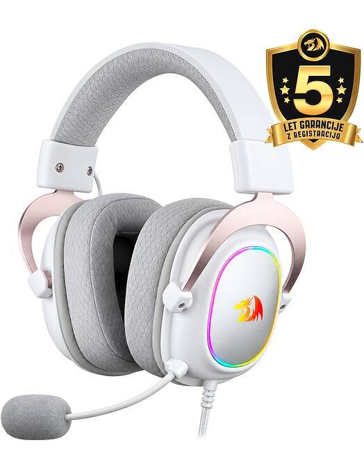 Redragon H510 Zeus-X RGB gaming slušalke bele barve