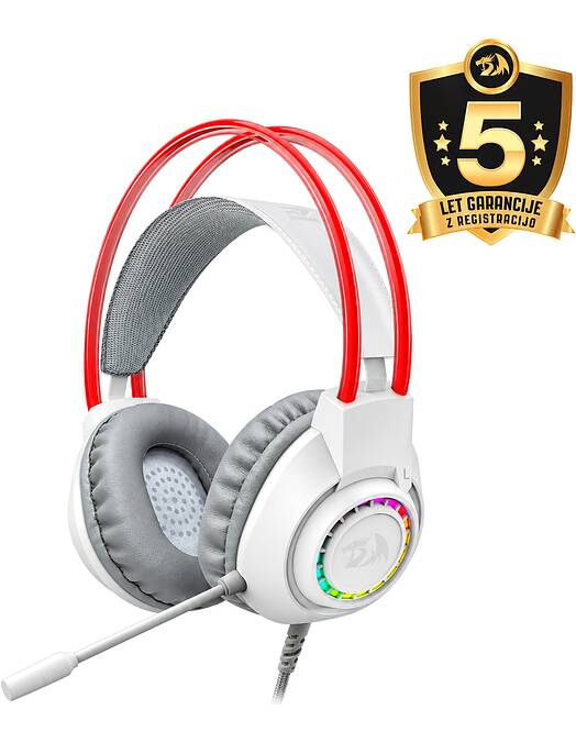 Redragon Scream H231 RGB žične gaming slušalke bele barve