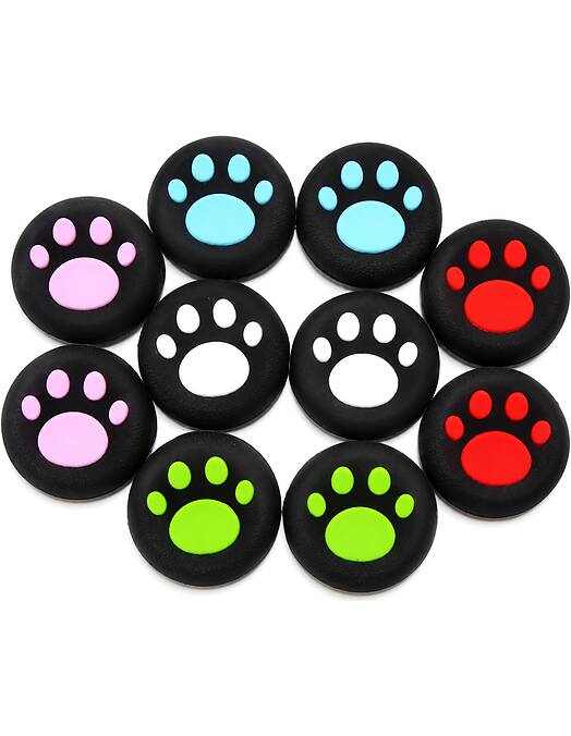 Silikonska prevleka za analogne gumbe Cat Claw modre barve za PS5 & PS4 & Xbox 360