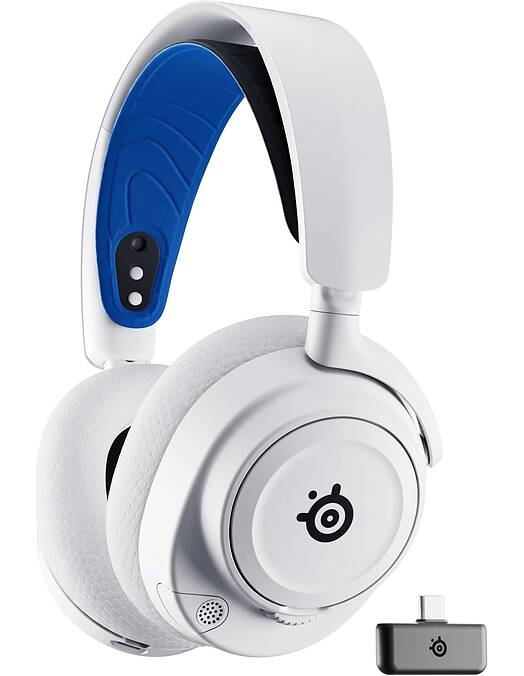 SteelSeries Arctis Nova 7P brezžične igralne slušalke bele barve za PS5 & PC & Switch & mobilne telefone