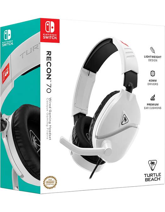 Turtle Beach Recon 70 žične slušalke bele barve za PC & Switch & PS5 & PS4 & Xbox Series & Xbox One