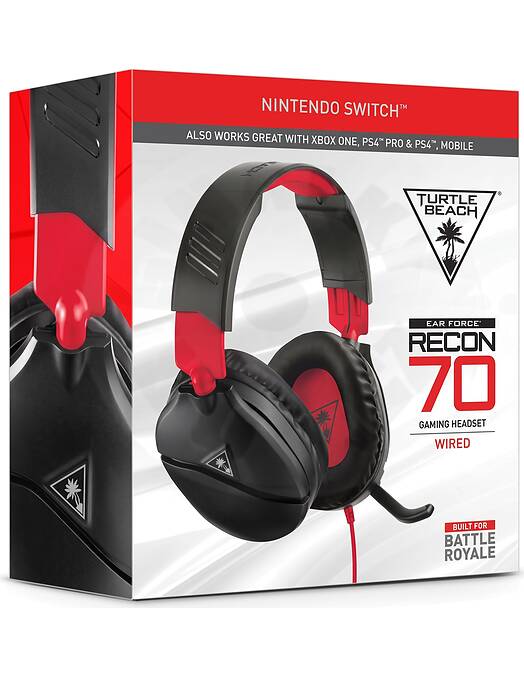 Turtle Beach Recon 70N žične slušalke črno-rdeče barve za PC & Switch & PS5 & PS4 & Xbox Series & Xbox One