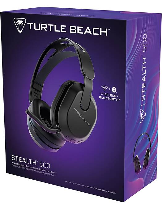 Turtle Beach Stealth 500 brezžične slušalke črne barve za PC & PS5 & PS4 & Switch & mobilne telefone