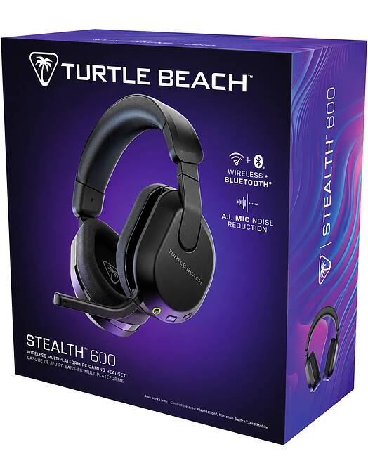 Turtle Beach Stealth 600 brezžične slušalke črne barve za PC & PS5 & PS4 & Switch & mobilne telefone
