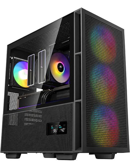 UVI Omega AM96 računalnik za gamerje z Ryzen 5 9600X & RX 9060 XT 16GB & 2TB SSD & 32GB RAM črne barve