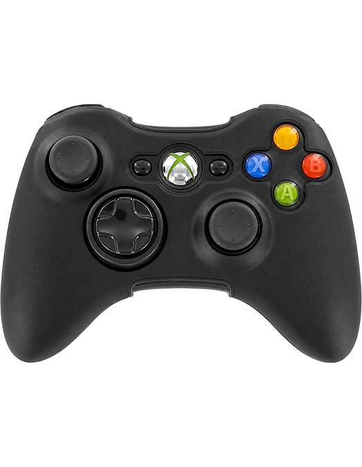 Xbox 360 silikonska prevleka za kontroler črne barve