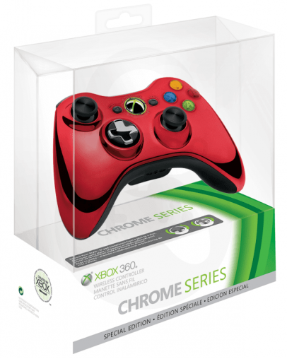 Xbox 360 brezžični kontroler CHROME Limited Edition, rdeč