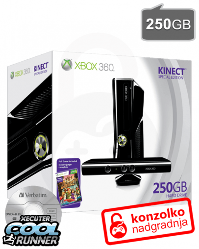 Rabljeno - Xbox 360 Slim (S) 250GB Kinect + JTAG/RGH Ultimate + iXtreme LT PRO v4.0 Ultimate