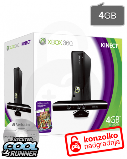 Rabljeno - Xbox 360 Slim (S) 4GB Kinect + JTAG/RGH Ultimate + iXtreme LT PRO v4.0 Ultimate