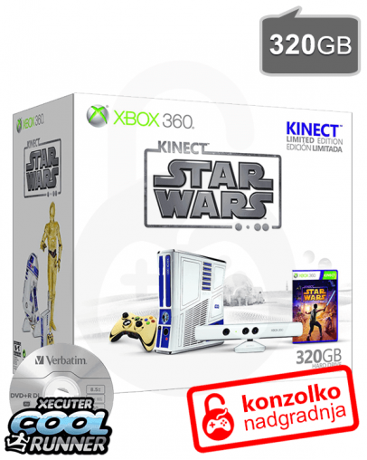 Rabljeno - Xbox 360 Slim 320GB Kinect Star Wars Limited + JTAG/RGH Ultimate + iXtreme LT PRO v4.0