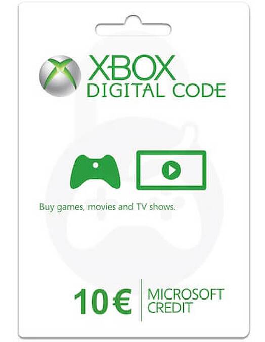 Microsoft darilna kartica za 10 EUR za Xbox in računalnik - koda na papirju