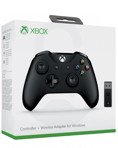 Xbox One S Brezžični Kontroler + Brezžicni Sprejemnik za Računalnik, črn