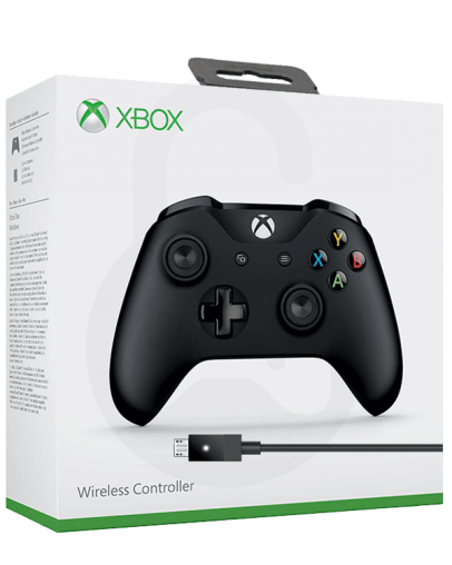 Xbox One brezžični kontroler + USB kabel za PC, črn