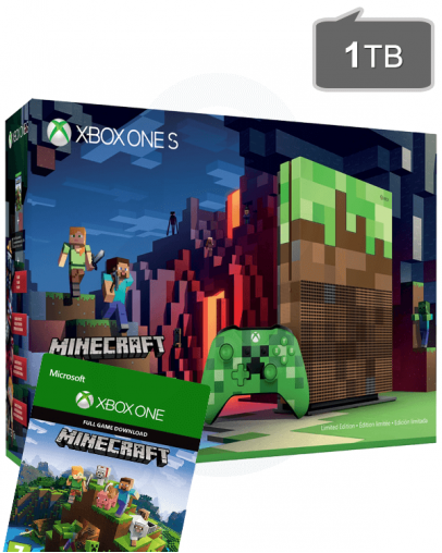 rabljeno - Xbox One S (slim) 1TB Minecraft Limited Edition