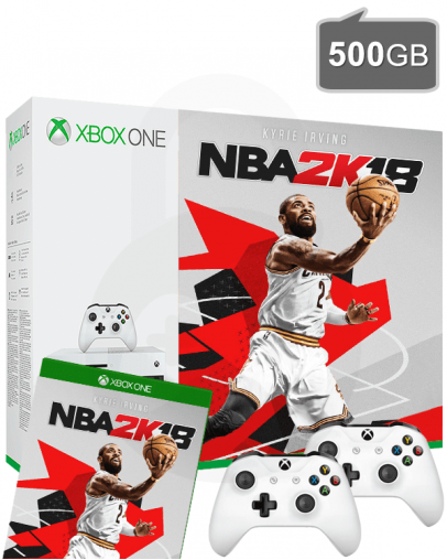 Xbox One S (slim) 500GB + NBA 2K18 + 2x Kontroler