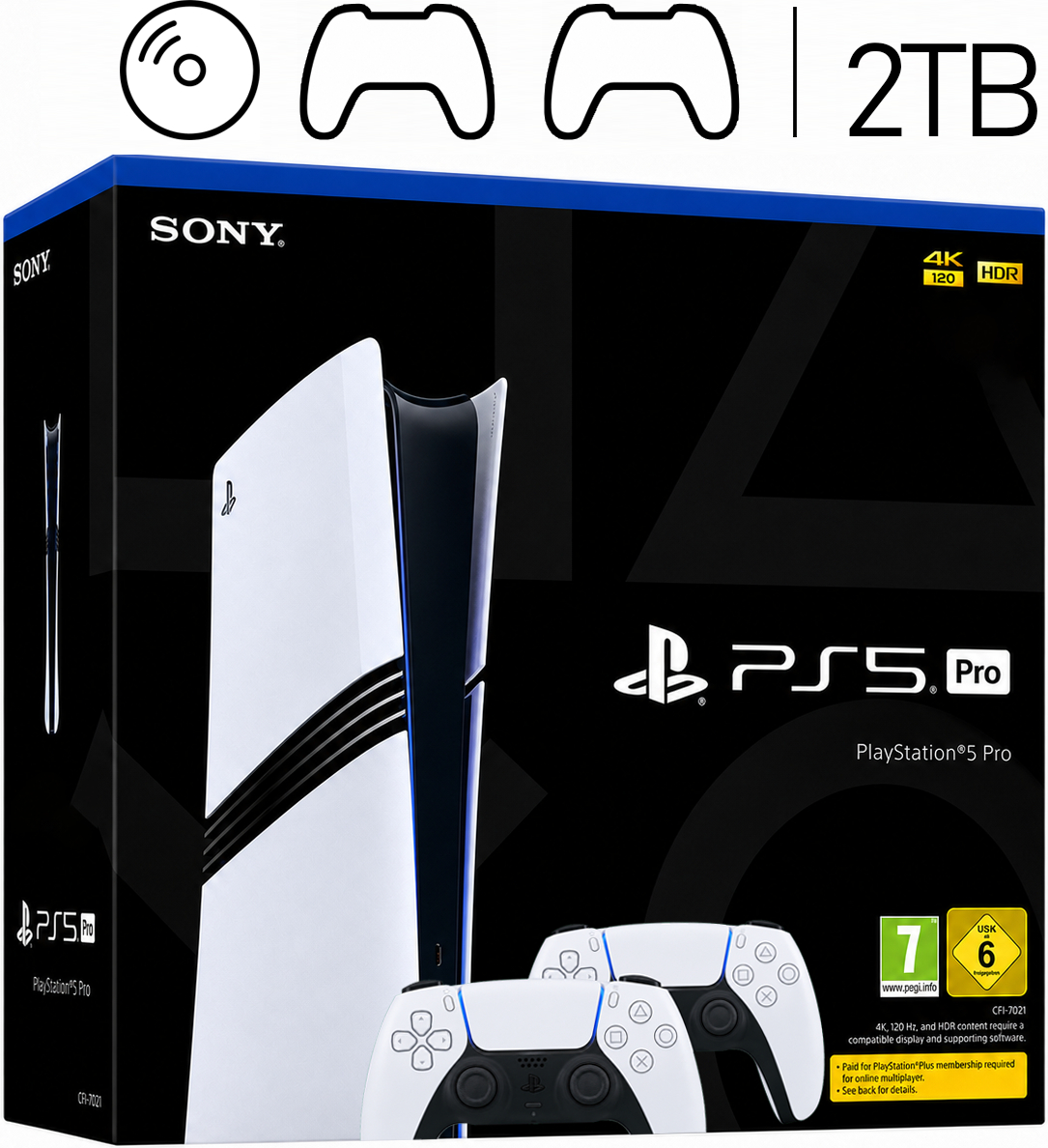 Sony PlayStation 5 Pro 2TB BluRay z dvema kontrolerjema in dvoletno garancijo Sony PlayStation 5 Pro 2TB BluRay z dvema kontrolerjema in dvoletno garancijo